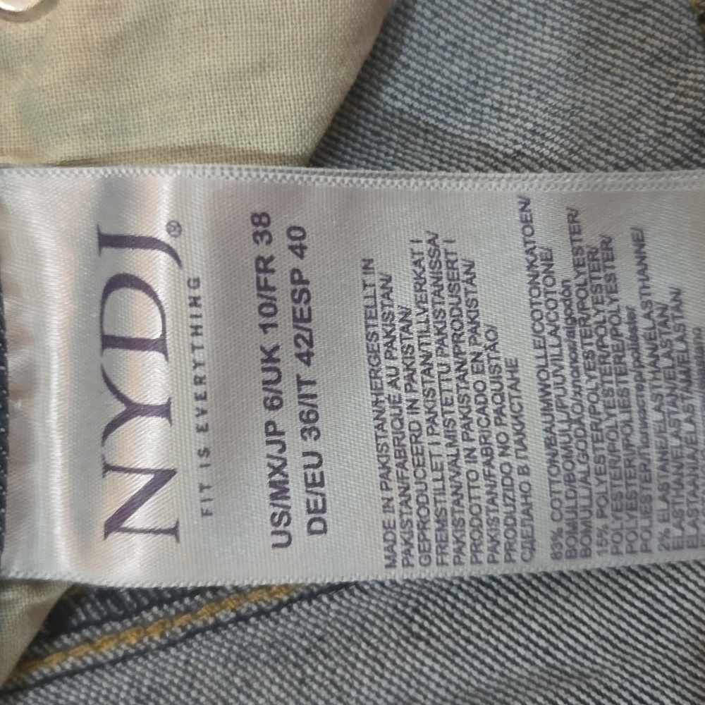 NYDJ Barbara Bootcut Blue Jeans Lift Tuck Stetch Medium Wash Sz 6 (28x32 1/2") - Picture 12 of 14